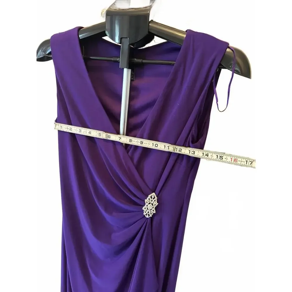 R M Richards Purple Sleeveless Dress Womens Size 6 - Picture 5 of 5